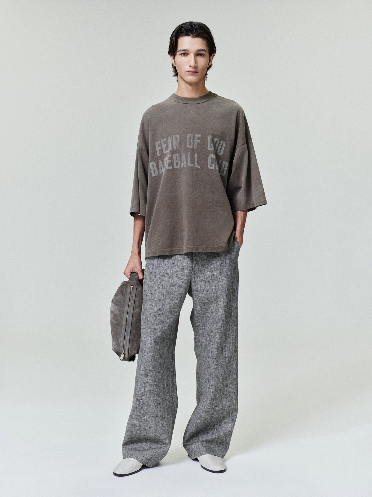 Mouline Wool Casual Flat Front Pant