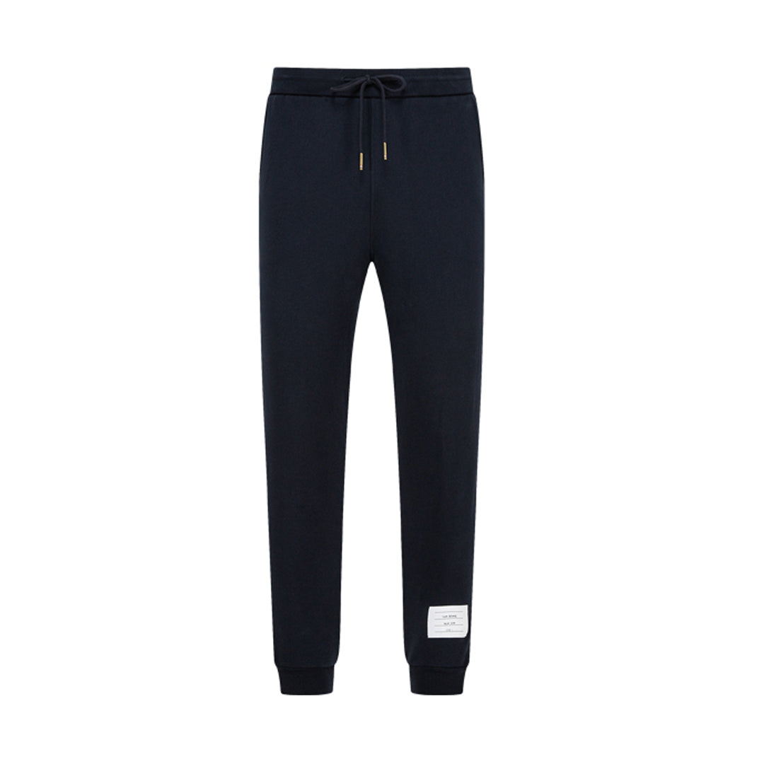Thom Browne Style Unisex Casual Sweatpants with Signature Four-Bar Detail
