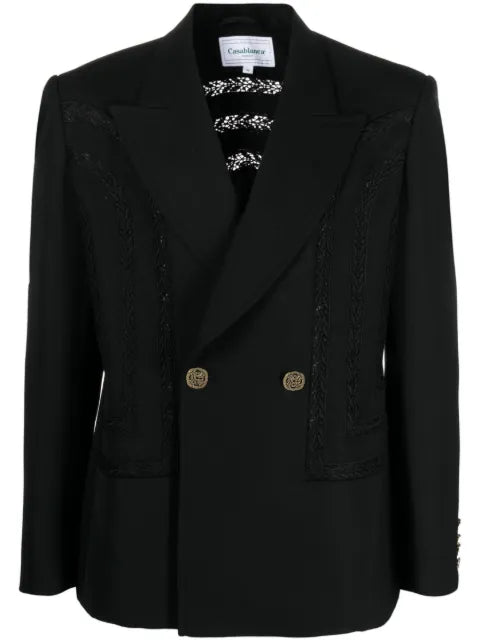 Casablanca broderie anglaise double-breasted blazer