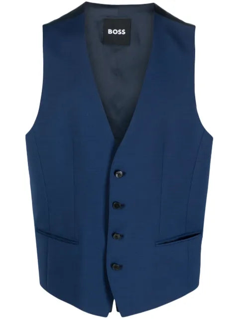 BOSS single-breasted buttoned waistcoat