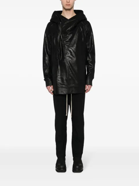 Julius off-centre faux-leather jacket