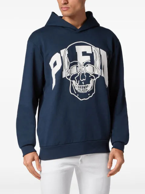 Philipp Plein Skull logo-print cotton hoodie