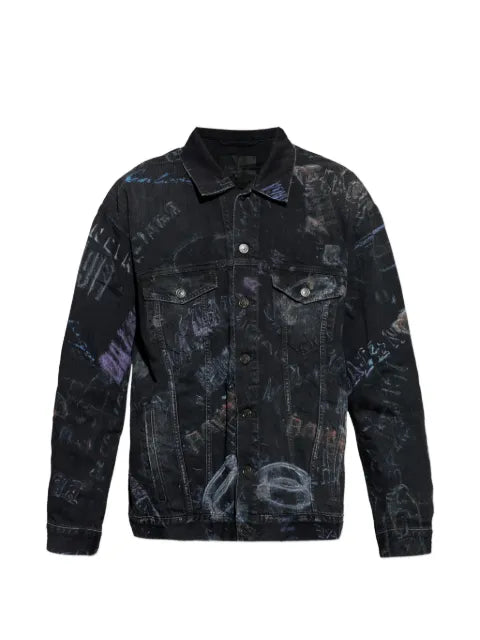 Balenciaga oversized jacket in black fade out