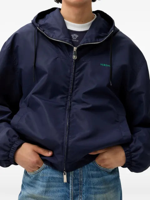Versace embroidered nylon windbreaker