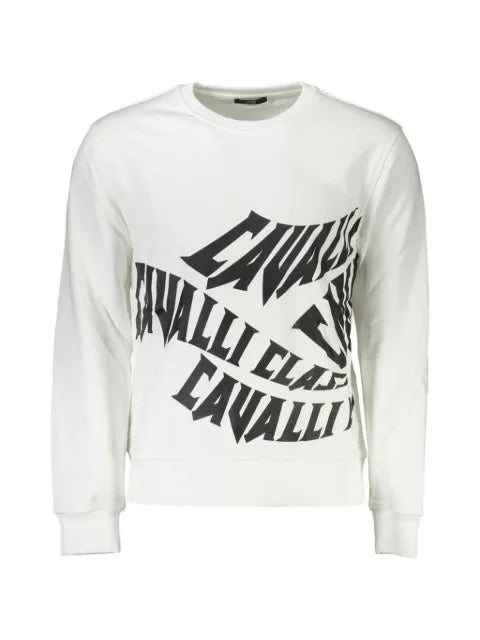 Cavalli Class logo-print crew neck sweatshirt