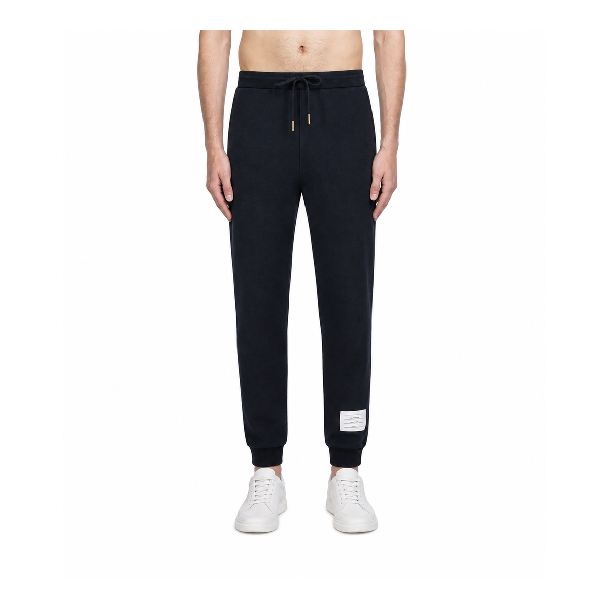 Thom Browne Style Unisex Casual Sweatpants with Signature Four-Bar Detail