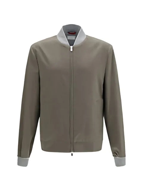 Brunello Cucinelli lightweight cashmere flannel bomber jacket
