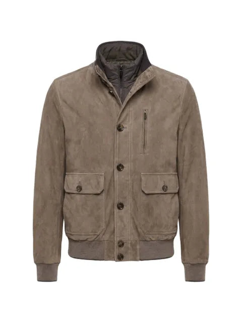 Moorer suede bomber jacket