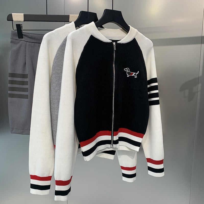 Puppy Zipper Cardigan