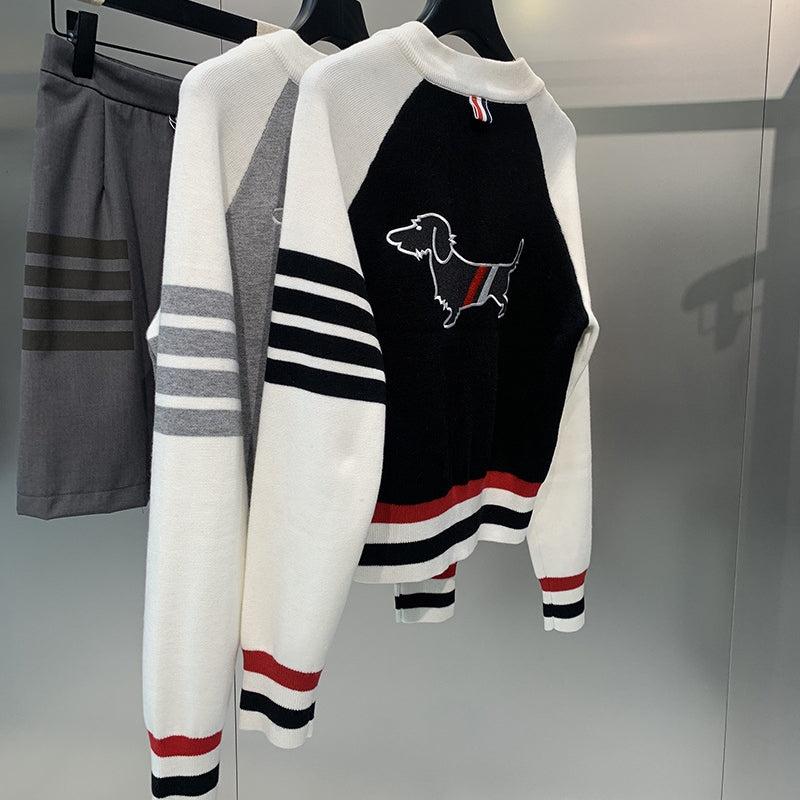 Puppy Zipper Cardigan