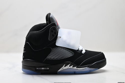 Air Jordan 5 Retro Black Fire Red White Sneakers