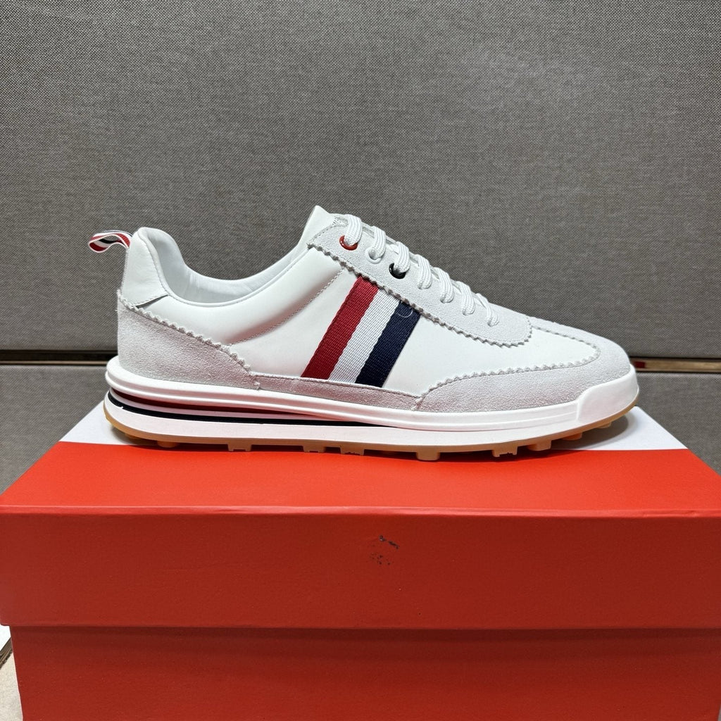 Thom Browne Men's Stripe Low-Top Sneakers